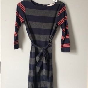 Loft soft knit shift dress with belt
